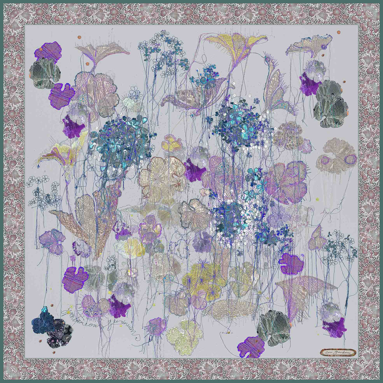 Spontaneous Geraniums in Grey & Lilac